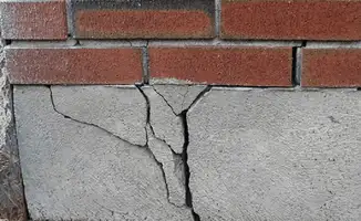 Concrete foundation with serious structural damage in Kansas City, MO